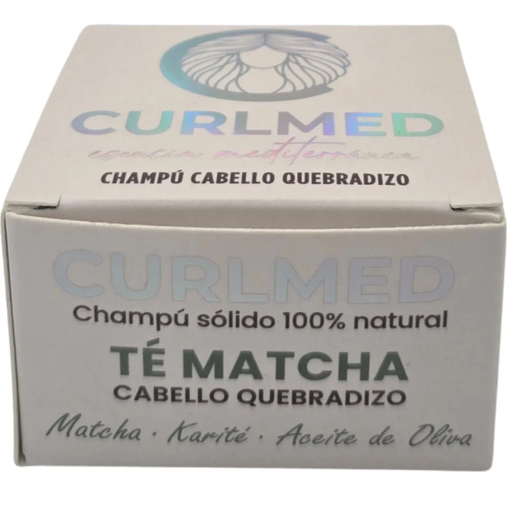 CurlMed Champú Sólido Cabello Quebradizo Té Matcha 80g - 5